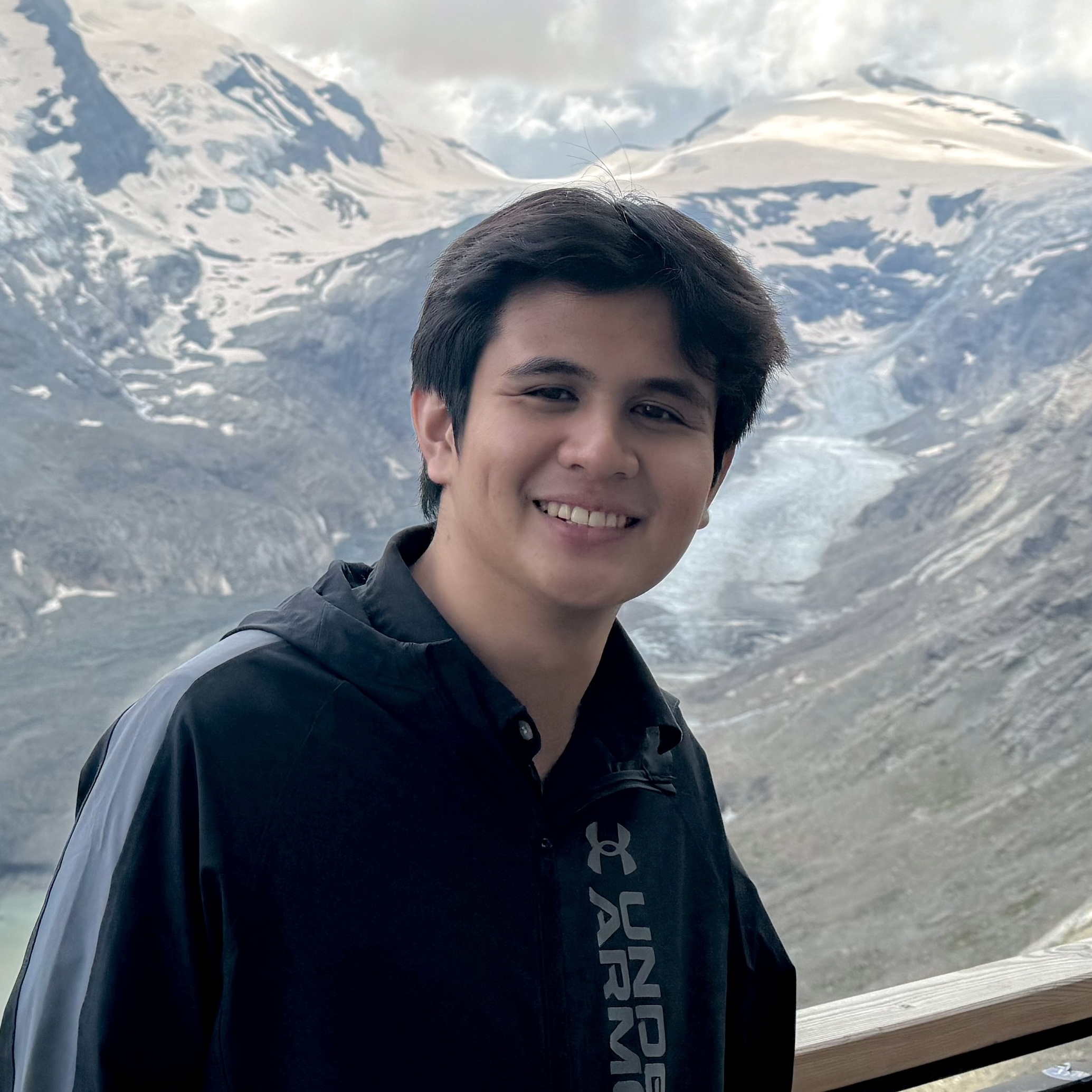 Me in Austria; there are mountains behind me.